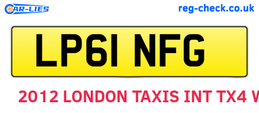 LP61NFG are the vehicle registration plates.