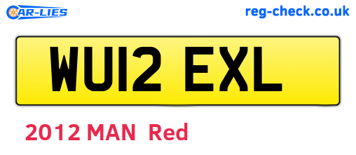 WU12EXL are the vehicle registration plates.