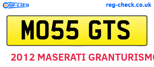 MO55GTS are the vehicle registration plates.