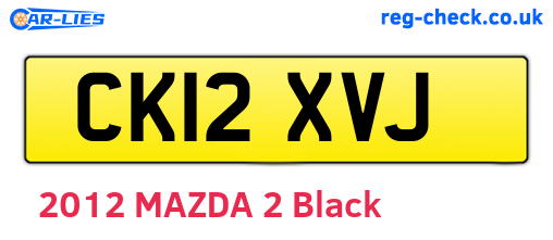 CK12XVJ are the vehicle registration plates.