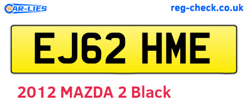 EJ62HME are the vehicle registration plates.