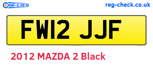 FW12JJF are the vehicle registration plates.