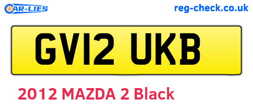 GV12UKB are the vehicle registration plates.