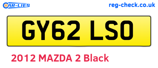 GY62LSO are the vehicle registration plates.