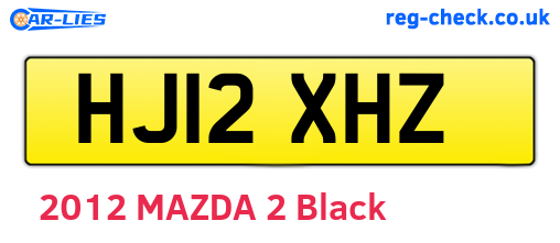 HJ12XHZ are the vehicle registration plates.
