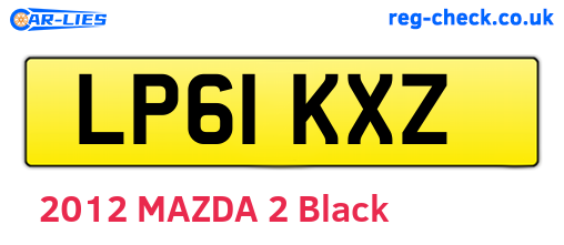 LP61KXZ are the vehicle registration plates.