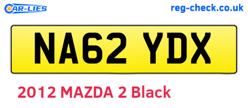 NA62YDX are the vehicle registration plates.