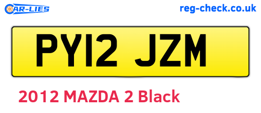 PY12JZM are the vehicle registration plates.