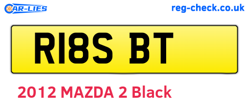 R18SBT are the vehicle registration plates.