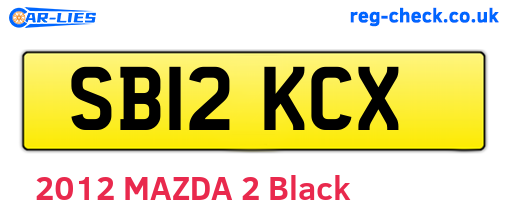 SB12KCX are the vehicle registration plates.