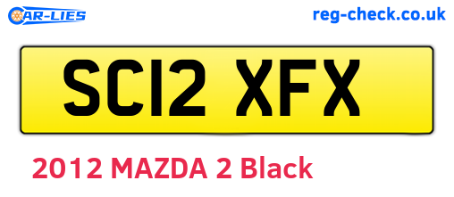 SC12XFX are the vehicle registration plates.