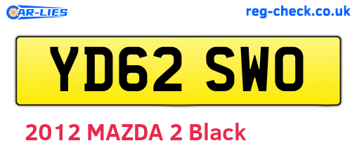 YD62SWO are the vehicle registration plates.