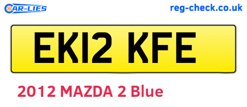 EK12KFE are the vehicle registration plates.