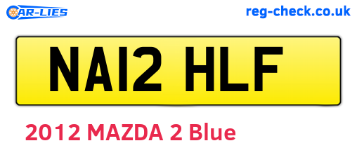 NA12HLF are the vehicle registration plates.