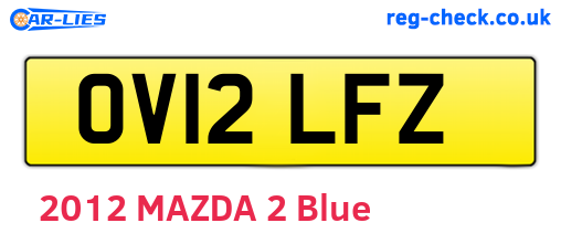 OV12LFZ are the vehicle registration plates.