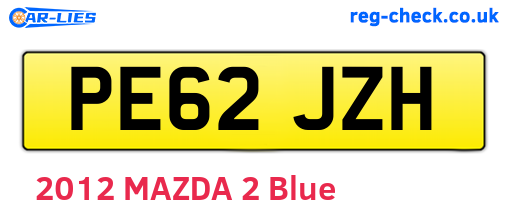PE62JZH are the vehicle registration plates.