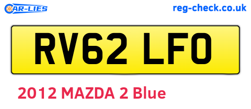 RV62LFO are the vehicle registration plates.