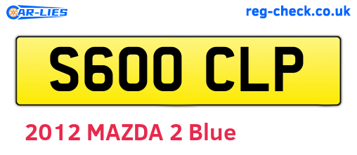 S600CLP are the vehicle registration plates.