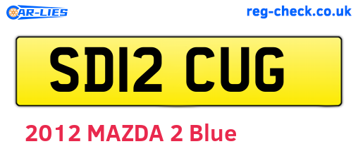 SD12CUG are the vehicle registration plates.