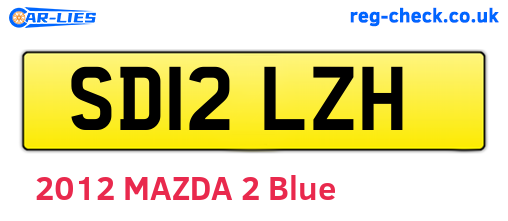 SD12LZH are the vehicle registration plates.