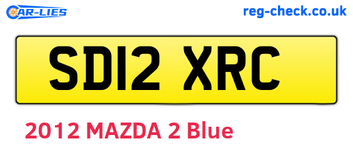 SD12XRC are the vehicle registration plates.
