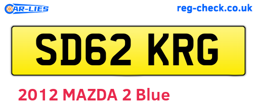 SD62KRG are the vehicle registration plates.