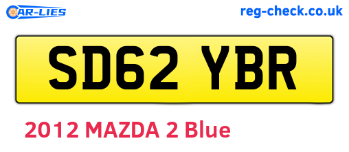 SD62YBR are the vehicle registration plates.