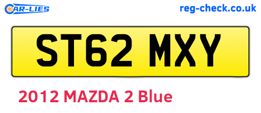 ST62MXY are the vehicle registration plates.