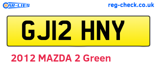 GJ12HNY are the vehicle registration plates.
