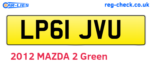 LP61JVU are the vehicle registration plates.