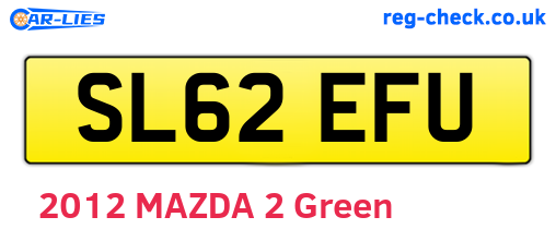 SL62EFU are the vehicle registration plates.