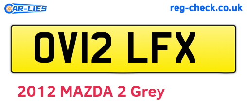 OV12LFX are the vehicle registration plates.