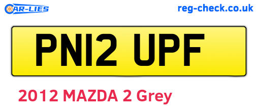 PN12UPF are the vehicle registration plates.