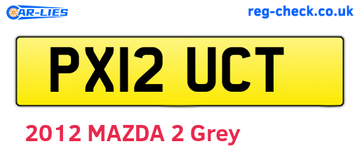 PX12UCT are the vehicle registration plates.
