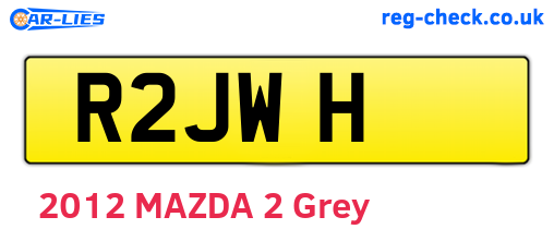 R2JWH are the vehicle registration plates.