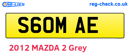 S60MAE are the vehicle registration plates.