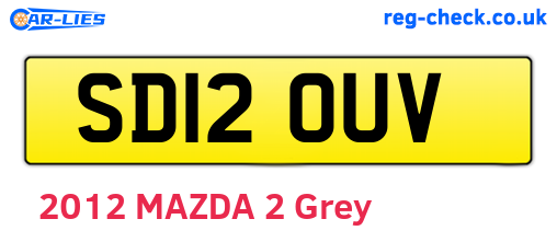 SD12OUV are the vehicle registration plates.