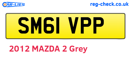 SM61VPP are the vehicle registration plates.