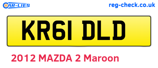 KR61DLD are the vehicle registration plates.