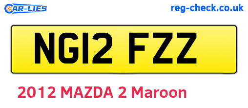 NG12FZZ are the vehicle registration plates.