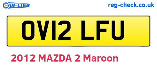 OV12LFU are the vehicle registration plates.