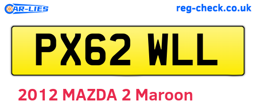 PX62WLL are the vehicle registration plates.