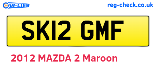 SK12GMF are the vehicle registration plates.