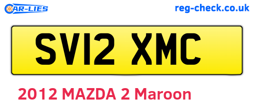 SV12XMC are the vehicle registration plates.