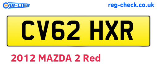 CV62HXR are the vehicle registration plates.