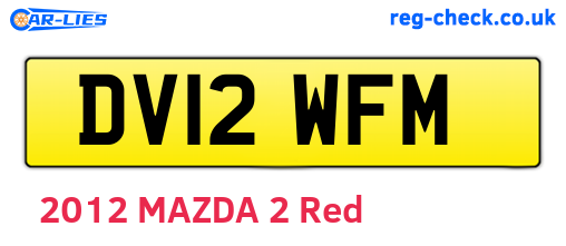 DV12WFM are the vehicle registration plates.