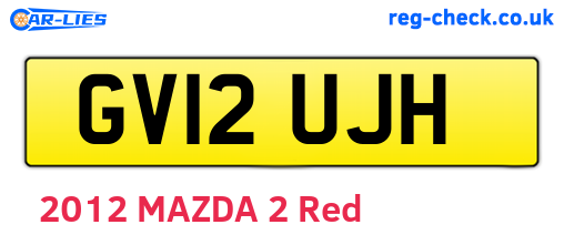 GV12UJH are the vehicle registration plates.