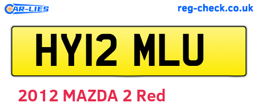 HY12MLU are the vehicle registration plates.