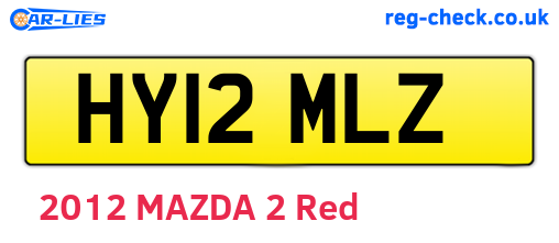 HY12MLZ are the vehicle registration plates.