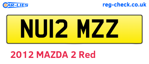 NU12MZZ are the vehicle registration plates.